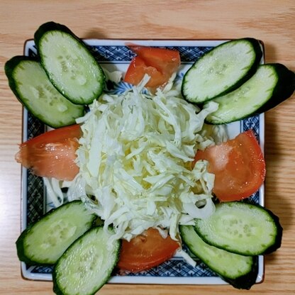 野菜を色々摂れるサラダ健康的ですね♪
美味しく頂きました(*^-^*)